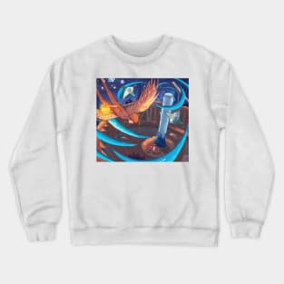 angel boy vs the evil tower Crewneck Sweatshirt